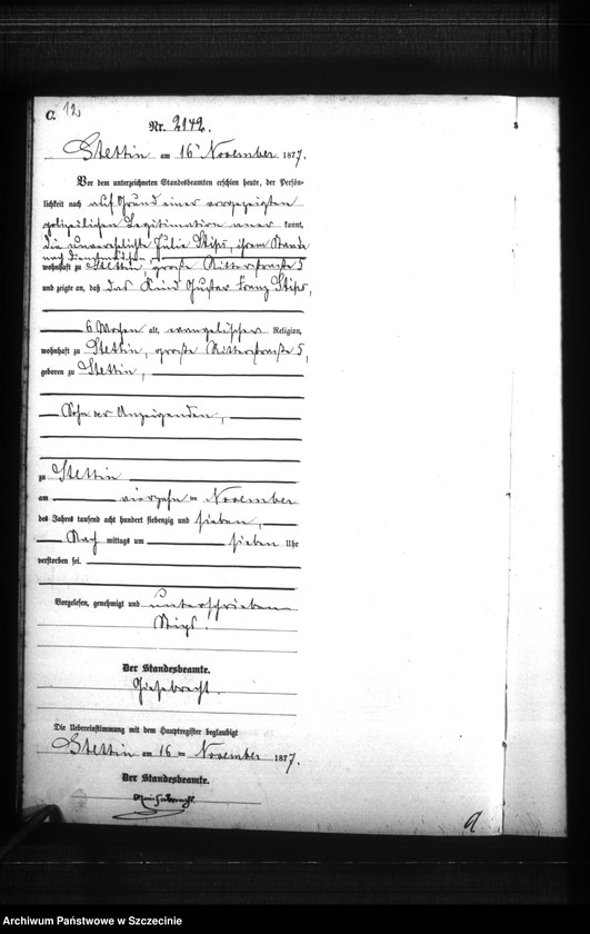 Obraz 15 z jednostki "Sterbe-Register (Neben-Register) Band VI"