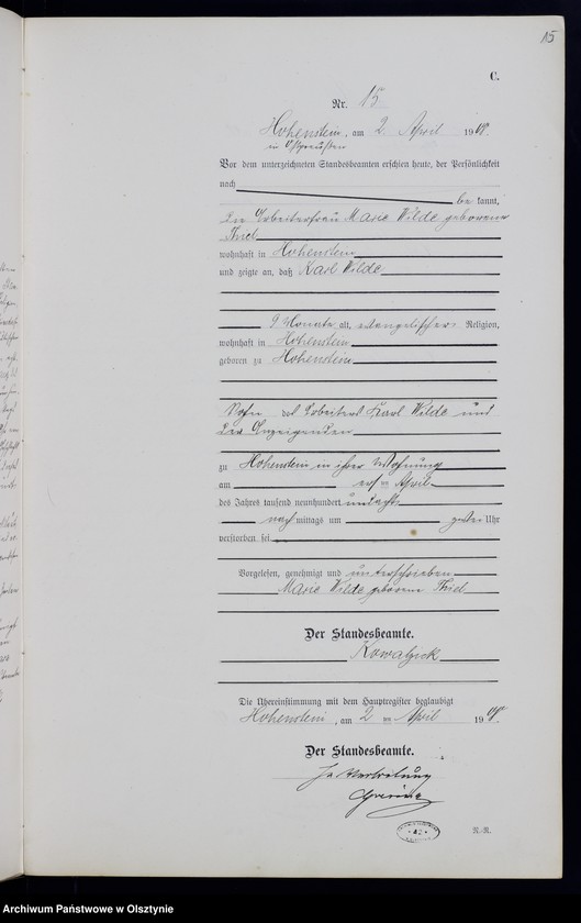 image.from.unit.number "Sterbe-Neben-Register Nr 1 - 46"