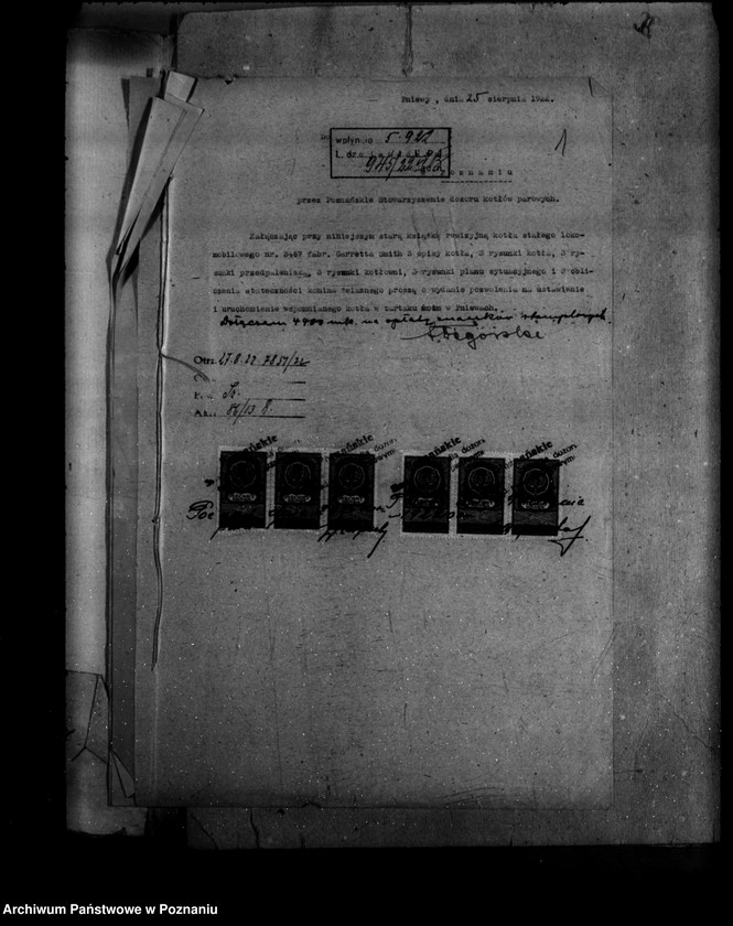 Obraz 5 z jednostki "Tartak J. Degórskiego w Pniewach powiat szamotulski nr woj. kotła 32"