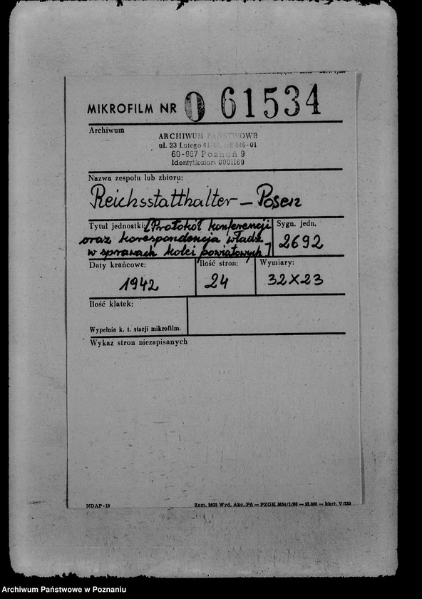 Obraz 2 z jednostki "Protokół konferencji oraz korespondencja władz w sprawach kolei powiatowych"