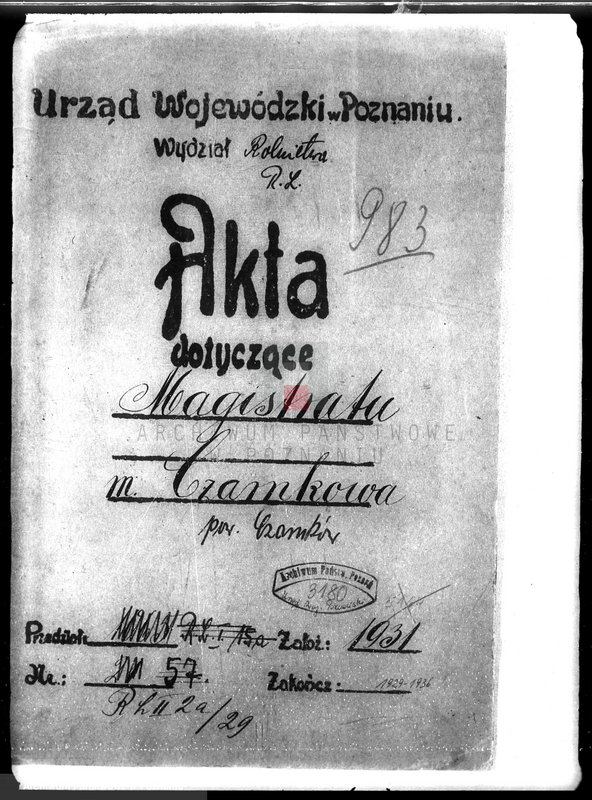 Obraz 4 z jednostki "Magistrat miasta Czarnkowa /nadzór nad gospodarką leśną/"