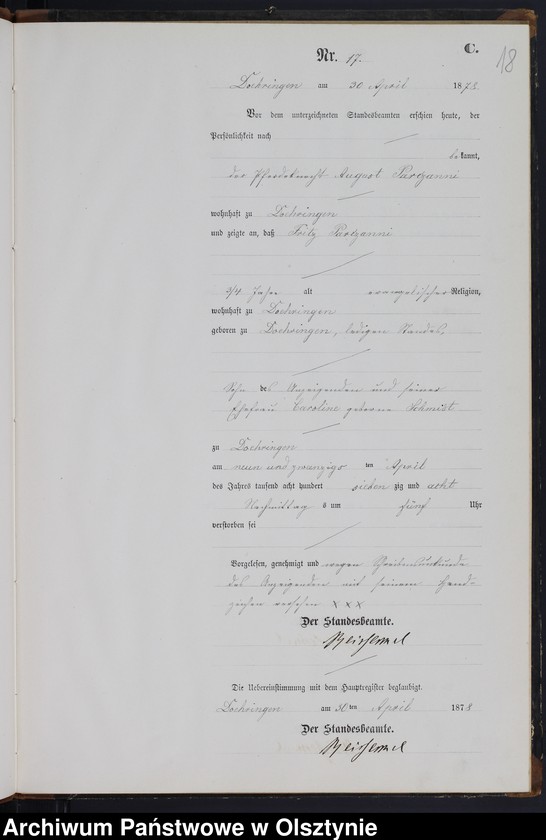 image.from.unit.number "Sterbe-Neben-Register Tom I,Nr 1 - 61"