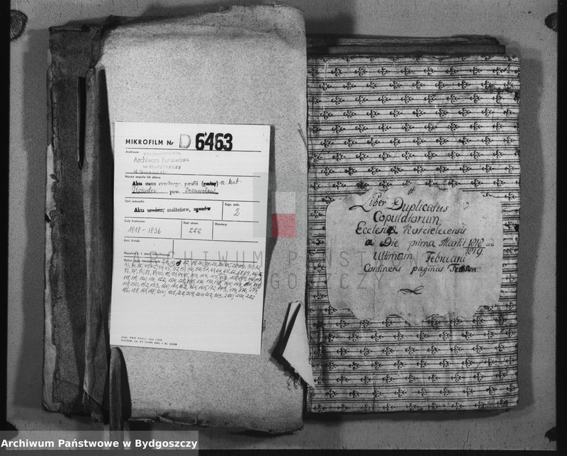image.from.unit.number "Duplicate der Kirchen Bücher von Kościelec"