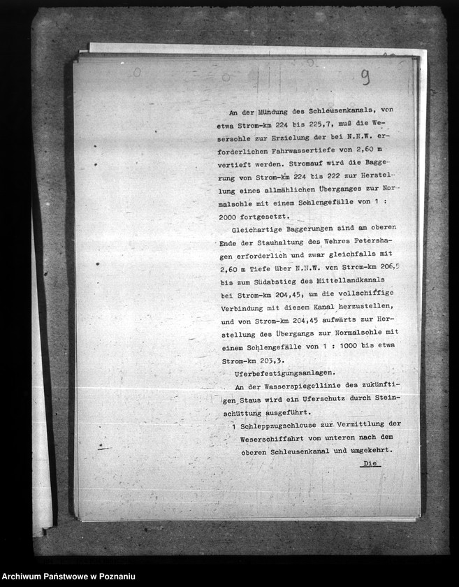 Obraz 13 z jednostki "Wasserstrassendirektion Hannover. Neubauamt für die Kanalisierung der Mitteweser Minden i. W. Staustufe Petershagen. Ausbauverfahren"