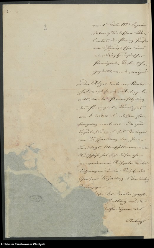 image.from.unit.number "Die Constituirung getrennter Provinzial Verbände für Ost- und Westpreussen"