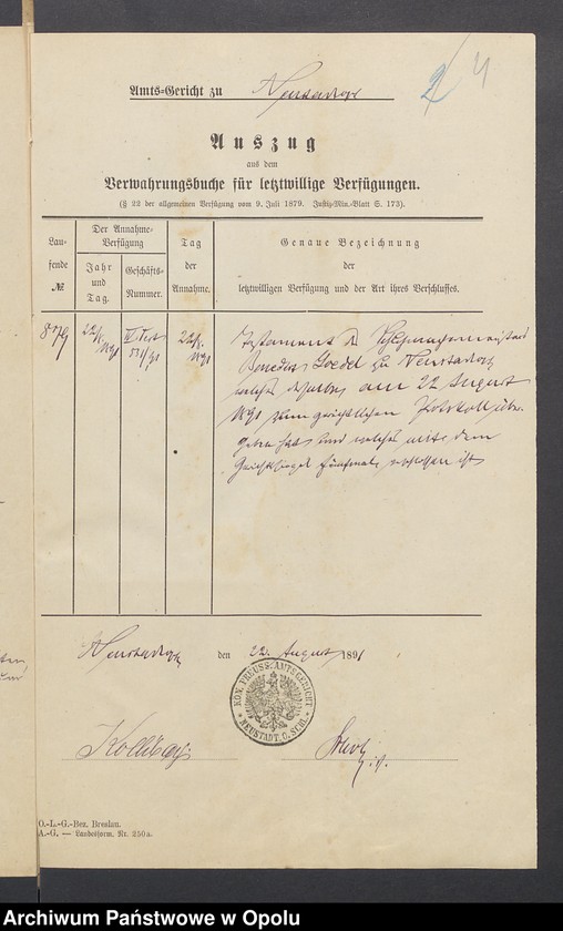 image.from.unit.number "Verfügung von Todes wegen des Rentiers Benedict Gödel in Neustadt"