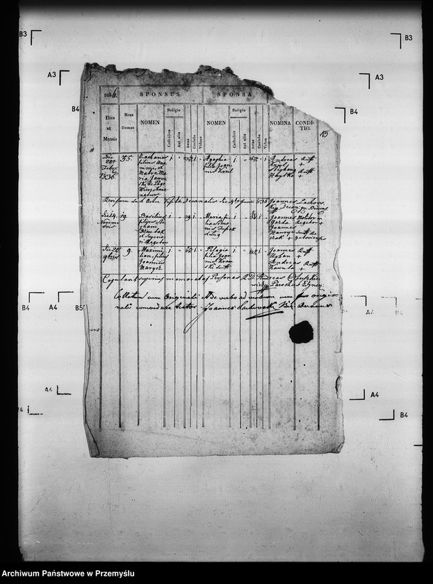 Obraz 19 z jednostki "[Kopie ksiąg metrykalnych parafii Zdynia z filiami Konieczna, Ług (dekanat Gorlice)]"