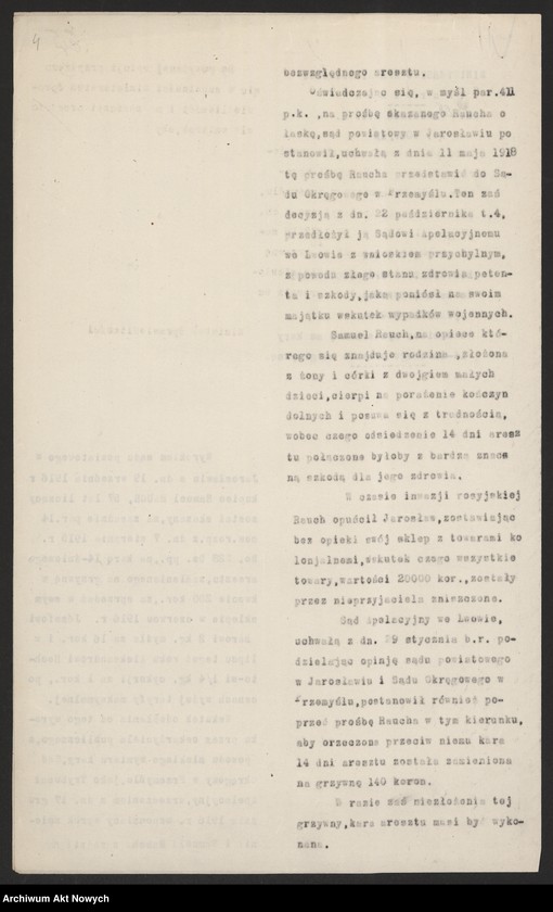 image.from.unit.number "Ułaskawienia z Małopolski - uwzględnione, dotyczące: zabójstw, uszkodzeń ciała, gwałtu publicznego, posiadania broni, obrazy, oszczerstw, oszustw, lichwy, kradzieży (w tym żywności z oblężonej przez Rosjan twierdzy Przemyśl w 1914 r. i płodów rolnych przez zubożałych Rusinów, powrocie w 1918 r. z przymusowej ewakuacji w głąb Rosji, dokonanej przez Rosjan w 1915 r.)"