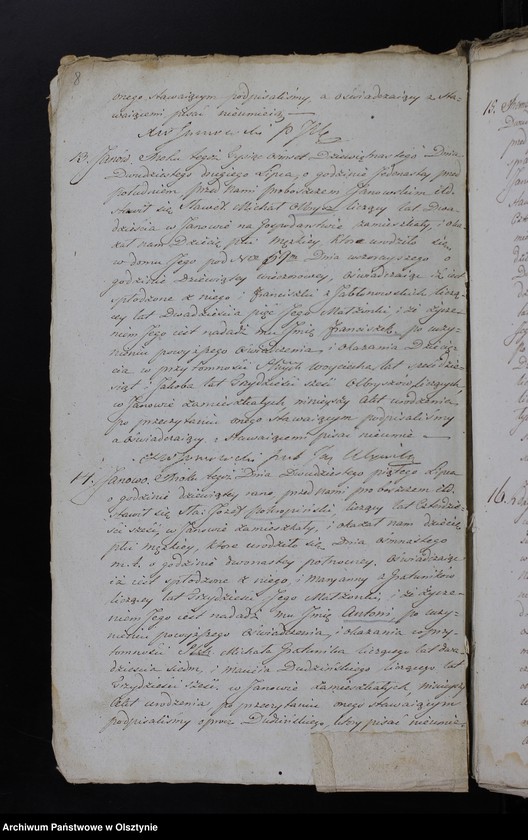image.from.unit.number "Duplikat. Akta Urodzenia, Zeyścia, Zapowiedzi i Małżeństw wraz z Annexami Gminy Janow od dnia 1 Maja do dnia 30 Kwiet[nia] Roku 1819/20"