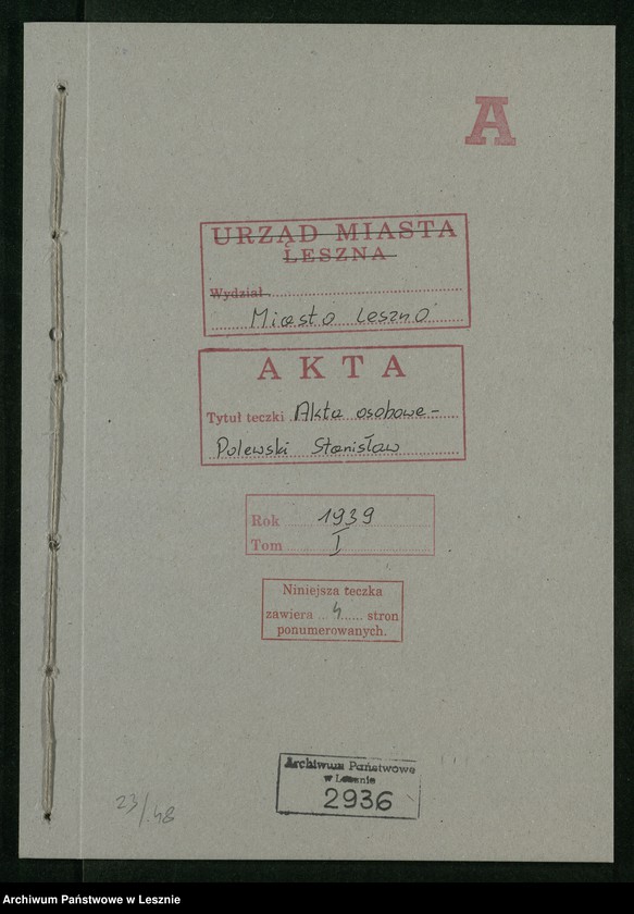 Obraz 2 z jednostki "[Polewski Stanisław - akta osobowe]"