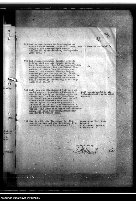 Obraz 16 z jednostki "Bau von Behelfsheimen im Kreise Gnesen (Gniezno)"