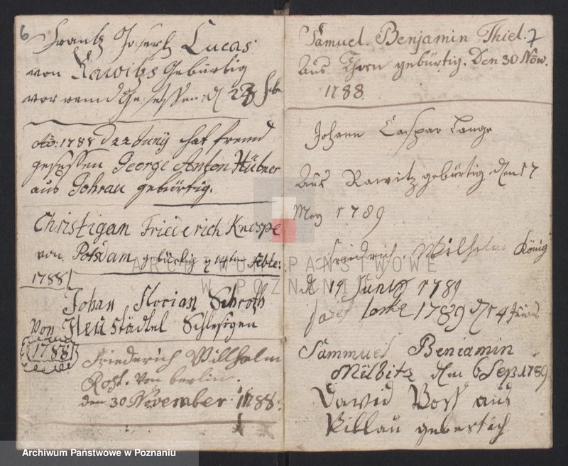 image.from.unit.number "Gessellenbuch. [Księga zapisów czeladników będących na wędrówce]"