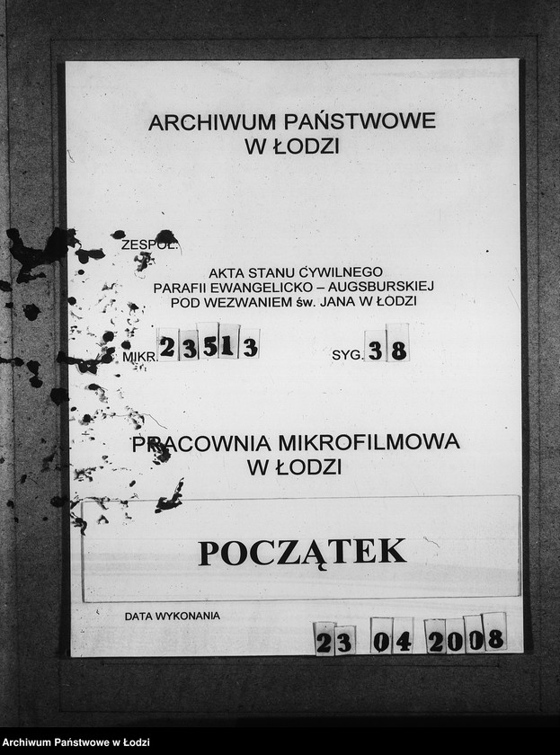 Obraz 1 z jednostki "Akta małżeństw"