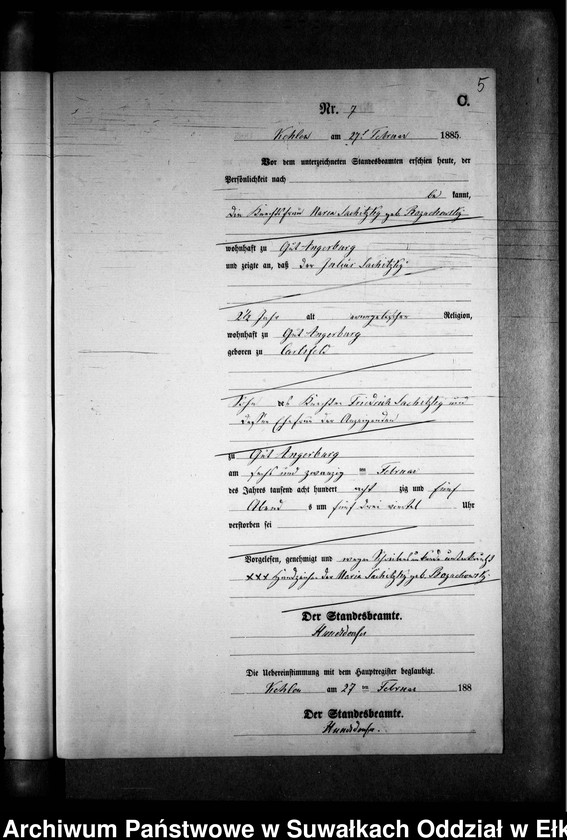 image.from.unit.number "Sterbe-Neben-Register des Preussischen Standes-Amtes Kehlen Kreis Angerburg"