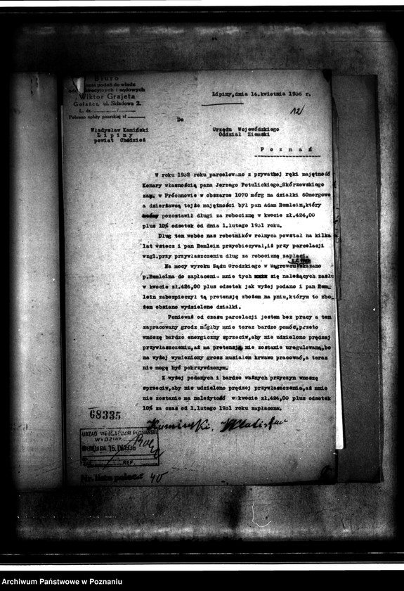 Obraz 16 z jednostki "/Parcelacja prywatna majątku Konary powiatu wągrowieckiego/"