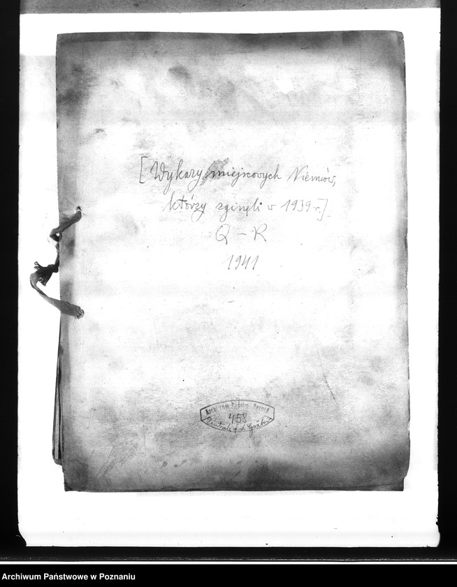 Obraz 4 z jednostki "Wykazy miejscowych Niemców, którzy zginęli w 1939 roku Q - R"