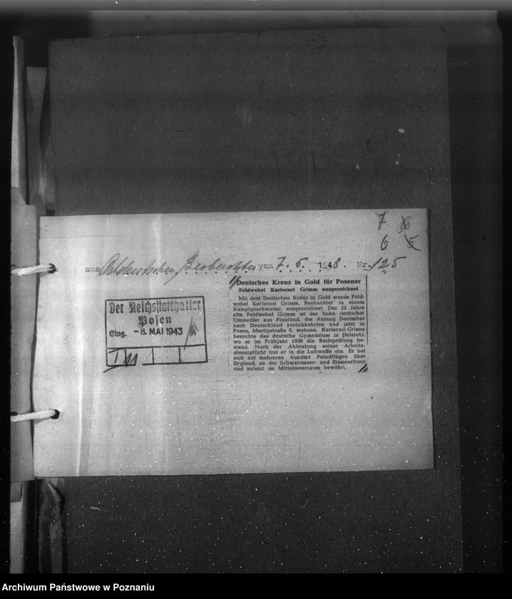 Obraz 10 z jednostki "Wycinki prasowe dotyczące Kraju Warty"