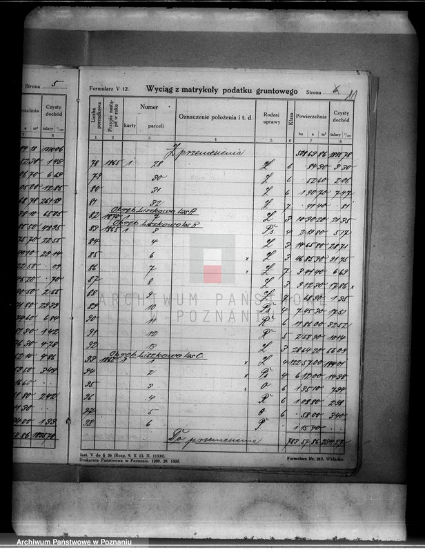 Obraz 15 z jednostki "Wyciąg z matrykuły podatku gruntowego gromady Liszkowo"