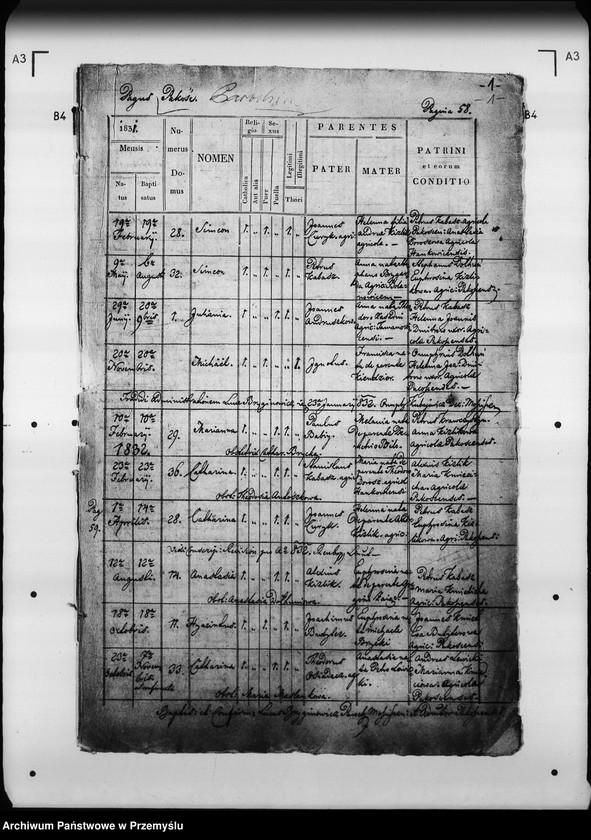 Obraz 5 z jednostki "[Kopie ksiąg metrykalnych parafii Pakość z filiami Buchowice, Czyszki (dekanat Mościska)]"
