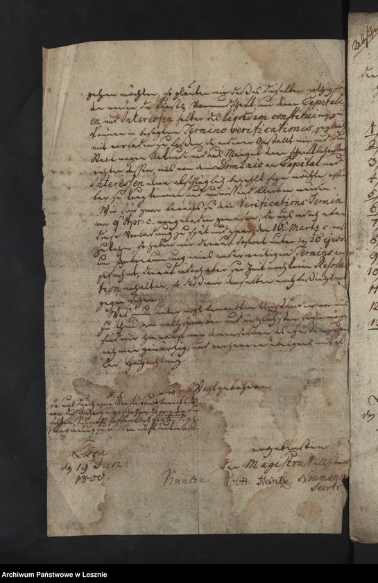 Obraz 5 z jednostki "[Akta manualia des Kriminalrats Künzel als Mandatarii des Magistrats zu Lissa in Liguidationssachen contra die Fürstl. von Sułkowski