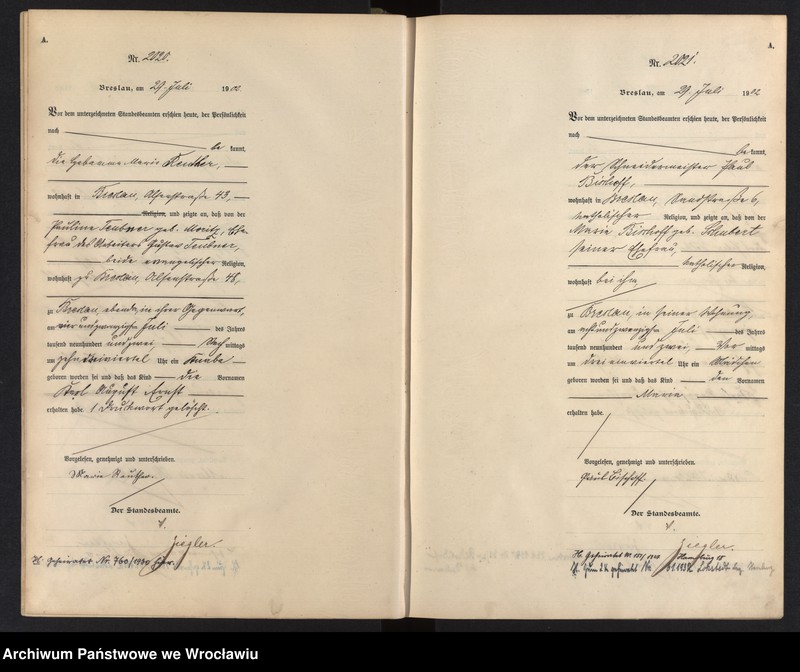 image.from.unit.number "Geburts-Haupt-Register Breslau I 1902 Band 6"