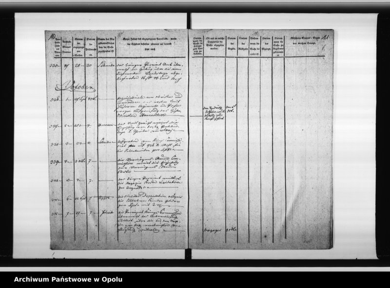 Obraz 8 z jednostki "Journal über sämmtliche beim Magistrat zu Oppeln eingehende Dienstsachen"