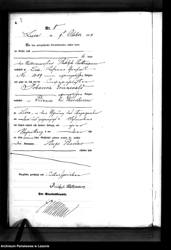 Obraz 11 z jednostki "[Księga urodzeń - miasto]"