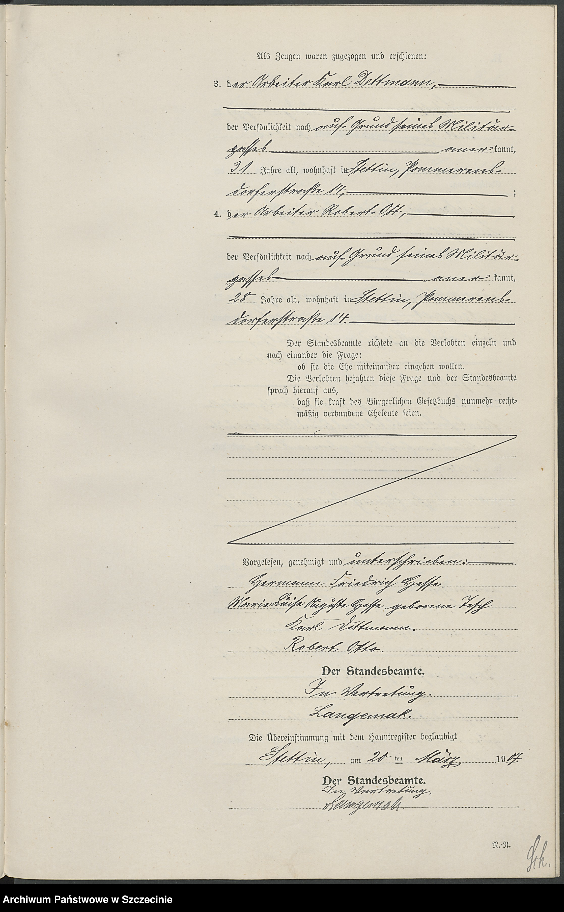 Skan z jednostki: Heiratsregister