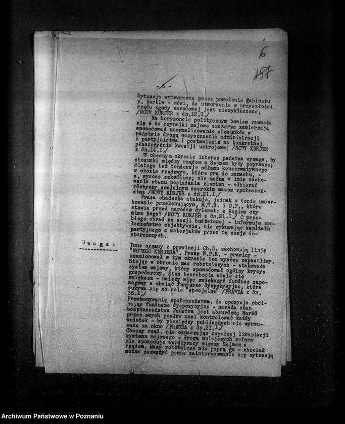 Obraz 10 z jednostki "Sprawozdania sytuacyjne miesięczne z życia społeczno-politycznego za miesiące styczeń, luty, marzec 1930 r."