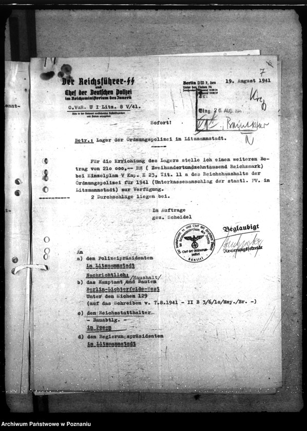 Obraz 11 z jednostki "Lager der Ordnungspolizei - Litzmannstadt"