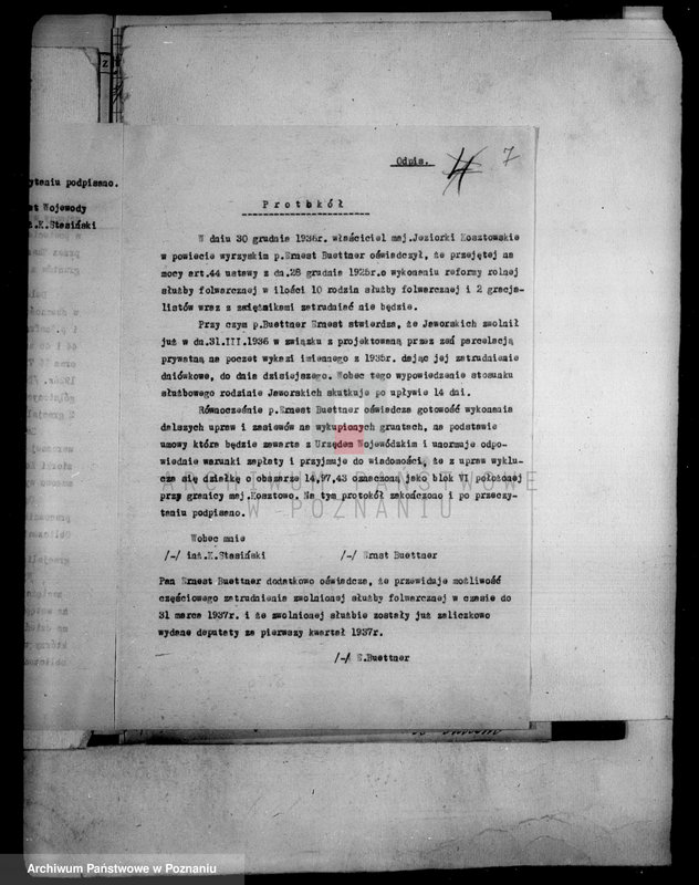 Obraz 11 z jednostki "Jeziorki-Kosztowskie odprawy z art.. 44 ustawy o wykonaniu reformy rolnej"