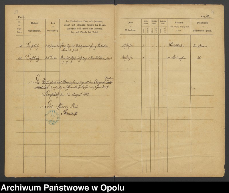 Obraz 18 z jednostki "[Księga chrztów 1840-1842, małżeństw 1840-1843 oraz zgonów 1840-1842 parafii Łężce]"