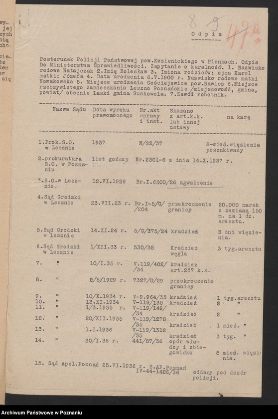 image.from.unit.number "Korespondencja Związku Weteranów Powstań Narodowych Rzeczypospolitej Polski i Związku Powstańców Wielkopolskich."