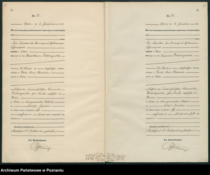 Obraz 14 z jednostki "Księga miejscowa zgonów tom I [Rejestr główny zgonów]"