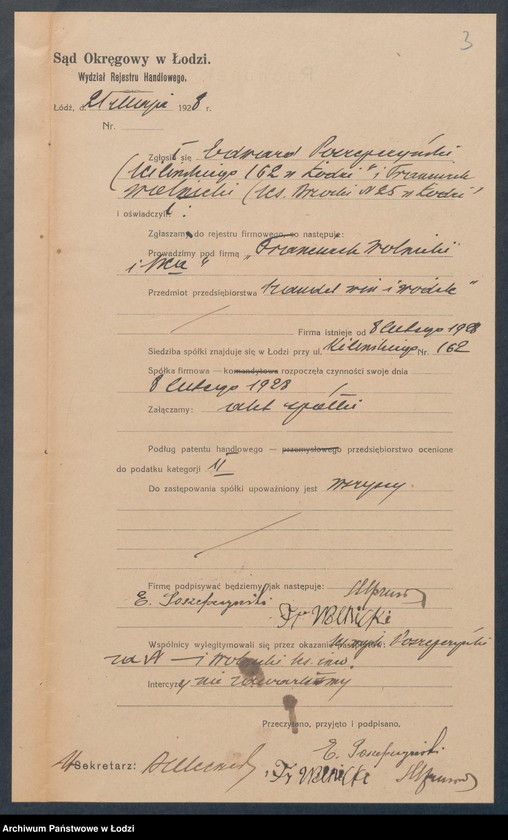 Obraz 5 z jednostki "Franciszek Wolnicki i s-ka – handel winami i wódkami"