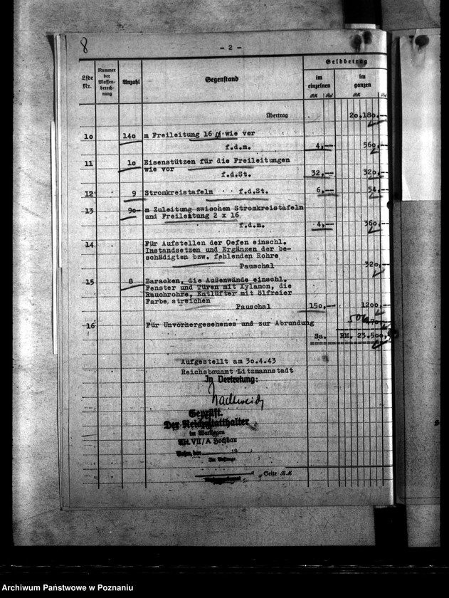 Obraz 12 z jednostki "Aufstellung von Baracken im Polenjugendverwahrlager Litzmannstadt (Łódź)"