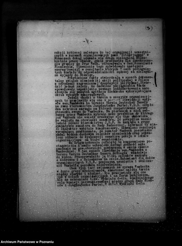 Obraz 7 z jednostki "Sprawozdania miesięczne z życia mniejszości narodowych za miesiące styczeń-luty-marzec-kwiecień-maj-czerwiec 1939 r."