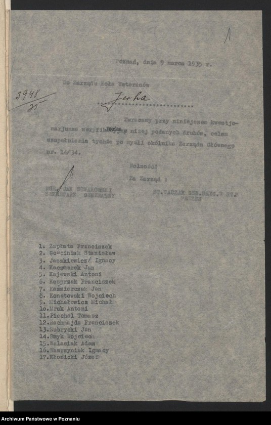 Obraz 3 z jednostki "Jerka, powiat Kościan akta koła."