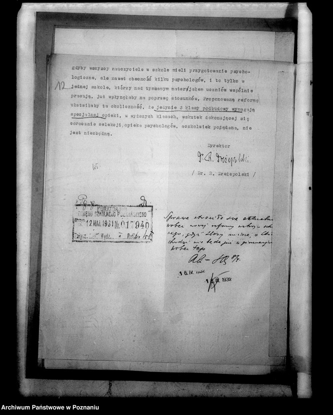 Obraz 16 z jednostki "Państwowe Gimnazjum imienia Bergera- Poznań [protokół egzaminu eksternistów i spisy abiturientów]"