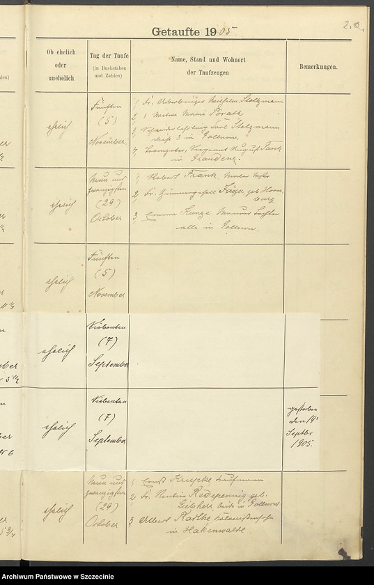 image.from.unit.number "Taufregister Gollnow. St. Katharinen-Kirchengemeinde."