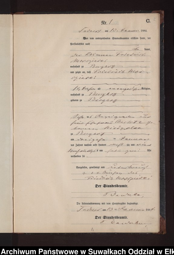 image.from.unit.number "Sterbe-Neben-Register des Preussischen Standes-Amtes Neuhoff Kreis Loetzen"