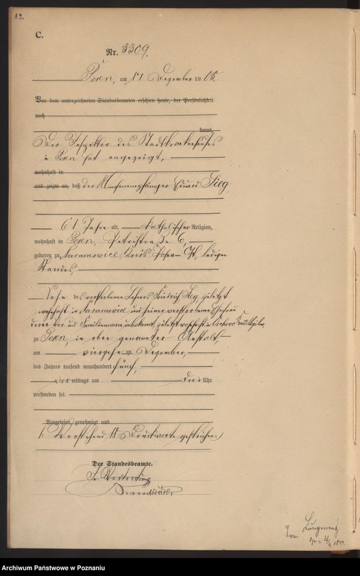 Obraz 14 z jednostki "Księga miejscowa zgonów tom VII"