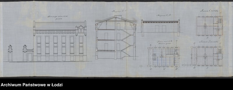 image.from.unit.number "O postrojkě [Akcionernym] Obŝ[estvom] Gustava Lorenca v˝ gor[ode] Lodzi po Vidzevskoj uli[ce] pod˝ No 172-174-175/920-921-922 kamen[noj] 1no ètaž[noj] tkackoj fabriki s˝ prinadležaŝimi k˝ nej drugimi fabričnymi fligelâmi"