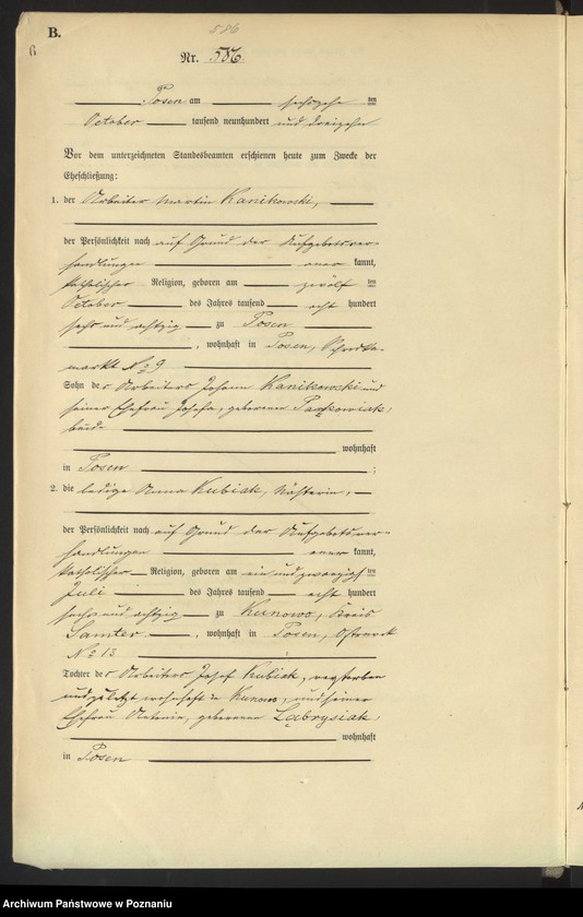 Obraz 8 z jednostki "Księga miejscowa małżeństw tom III [Rejestr główny małżeństw]"