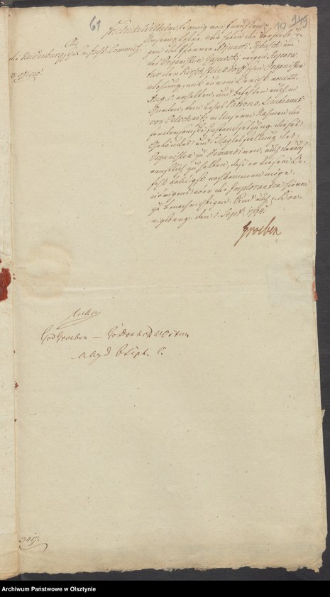 image.from.unit.number "Die Reparatur der Kirschsteindorfschen [Kiersztanowo] Organisten Wohnung"