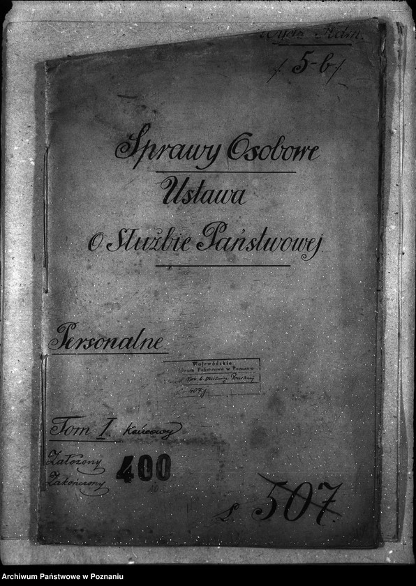 Obraz 4 z jednostki "Sprawy osobowe. Ustawa o służbie państwowej personalne"