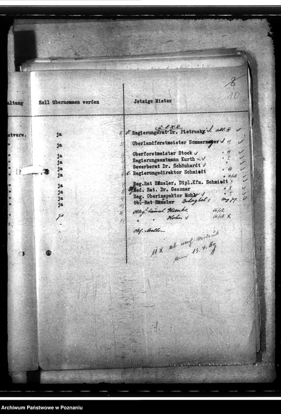 Obraz 17 z jednostki "Übertragung von Hausgrundstücken aus früherem polnischen Besitz. Zuweisung von Dienstwohnungen usw."