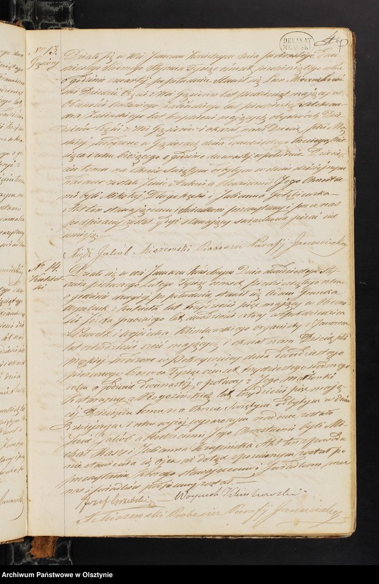 image.from.unit.number "Duplikat Parafii Janowieckiej Składający się z 3-ch Oddziałow to jest z Akt Urodzeń, Zejść i Zaślubień z Roku 1850"