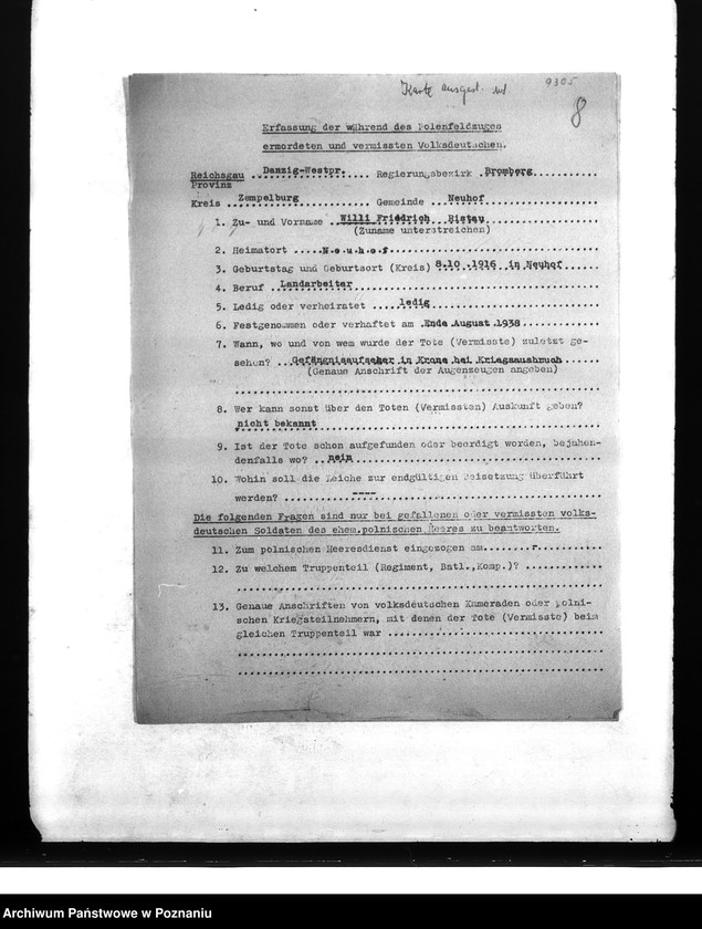 Obraz 12 z jednostki "Amtliche Meldungen Kreis Zempelburg (Sępolno)"