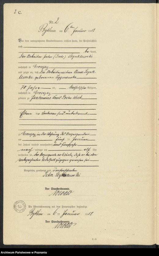 Obraz 4 z jednostki "Sterbe-Neben-Register"